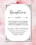 Black Vintage CornersAcrylic Wedding Invitation