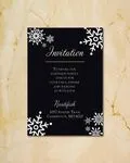 Dark Invitation Snowflakes Simple Flat 5x7 Wedding Invitation