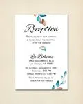 Leaves and Branches Gradient Simple Flat 5x7 Wedding Invitation