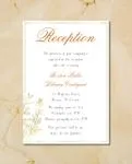 Golden Leaves Simple Flat 5x7 Wedding Invitation