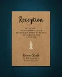 Cardboard White Branches Simple Flat 5x7 Wedding Invitation