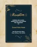 Golden Flowers Simple Flat 5x7 Wedding Invitation