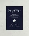 Dark Invitation Flowers Simple Flat 5x7 Wedding Invitation