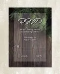 Pine and Wood Design Simple Flat 5x7 Wedding Invitation