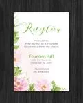 Bright Spring Floral Simple Flat 5x7 Wedding Invitation