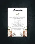 Brown and White Flower Simple Flat 5x7 Wedding Invitation