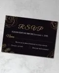 Golden Floral Design Foil Wedding Invitation