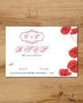 Strong Red Letters Acrylic Wedding Invitation