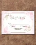 Floral Soft Pink Simple Flat 5x7 Wedding Invitation