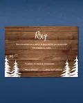 Wood White Forest Simple Flat 5x7 Wedding Invitation