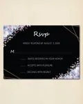 Purple Flowers Simple Flat 5x7 Wedding Invitation