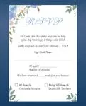 Floral Winter Simple Flat 5x7 Wedding Invitation