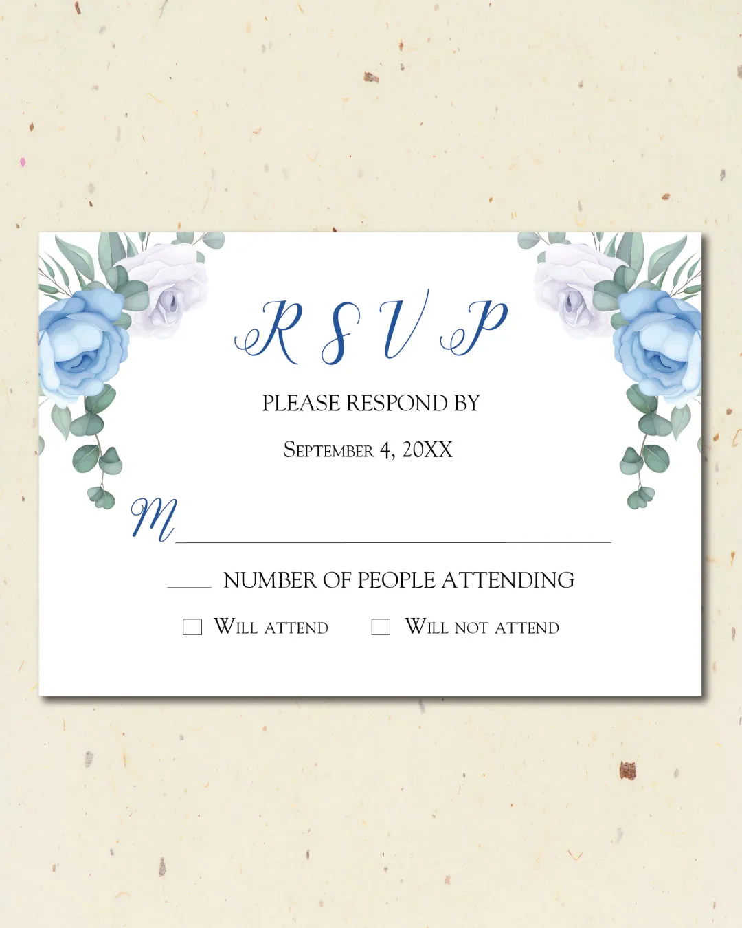 Winter Design Photo Simple Flat 5x7 Wedding Invitation