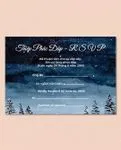 Winter Forest Simple Flat 5x7 Wedding Invitation