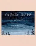 Winter Forest Simple Flat 5x7 Wedding Invitation