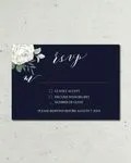Dark Invitation Flowers Simple Flat 5x7 Wedding Invitation