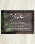 Pine and Wood Design Simple Flat 5x7 Wedding Invitation