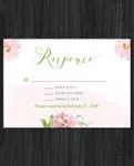Bright Spring Floral Simple Flat 5x7 Wedding Invitation