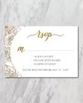 Gold Lettering Acrylic Wedding Invitation