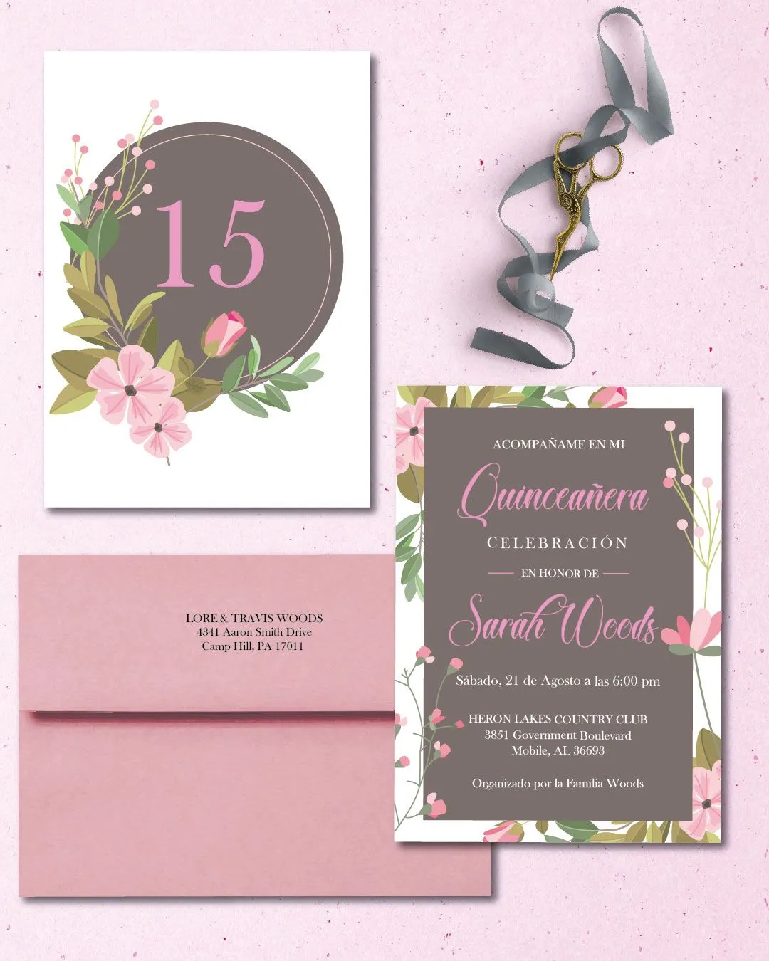 Quinceanera Soft Pink Border 2