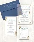 Indian Peacock Feathers Acrylic Wedding Invitation