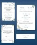 Floral Winter Simple Flat 5x7 Wedding Invitation