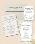 Light Pink Roses Acrylic Wedding Invitation