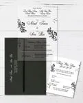 Branch Silhouette Flower Acrylic Wedding Invitation