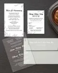Minimalist White Lettering Acrylic Wedding Invitation