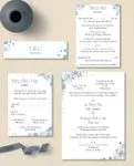 Cold and Tender Flowers Simple Flat 5x7 Wedding Invitation