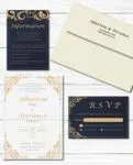Indian Frame And Corners Acrylic Wedding Invitation
