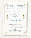 Indian Peacock Feathers Acrylic Wedding Invitation