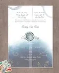 Gold Constellations Space Vellum Wrapped Vietnamese & English Wedding Invitation
