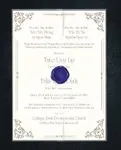 Formal Vellum Wrapped Vietnamese & English Wedding Invitation