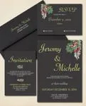 Christmas Decoration Simple Flat 5x7 Wedding Invitation