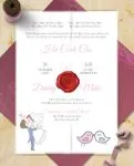 Hand Drawn Newlywed Vellum Wrapped Vietnamese & English Wedding Invitation