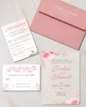 Invitation Bright PinkAcrylic Wedding Invitation