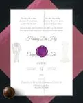 Wedding Dress and Suit Vellum Wrapped Vietnamese & English Wedding Invitation