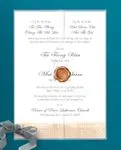 Beautiful Burlap Texture Vellum Wrapped Vietnamese & English Wedding Invitation