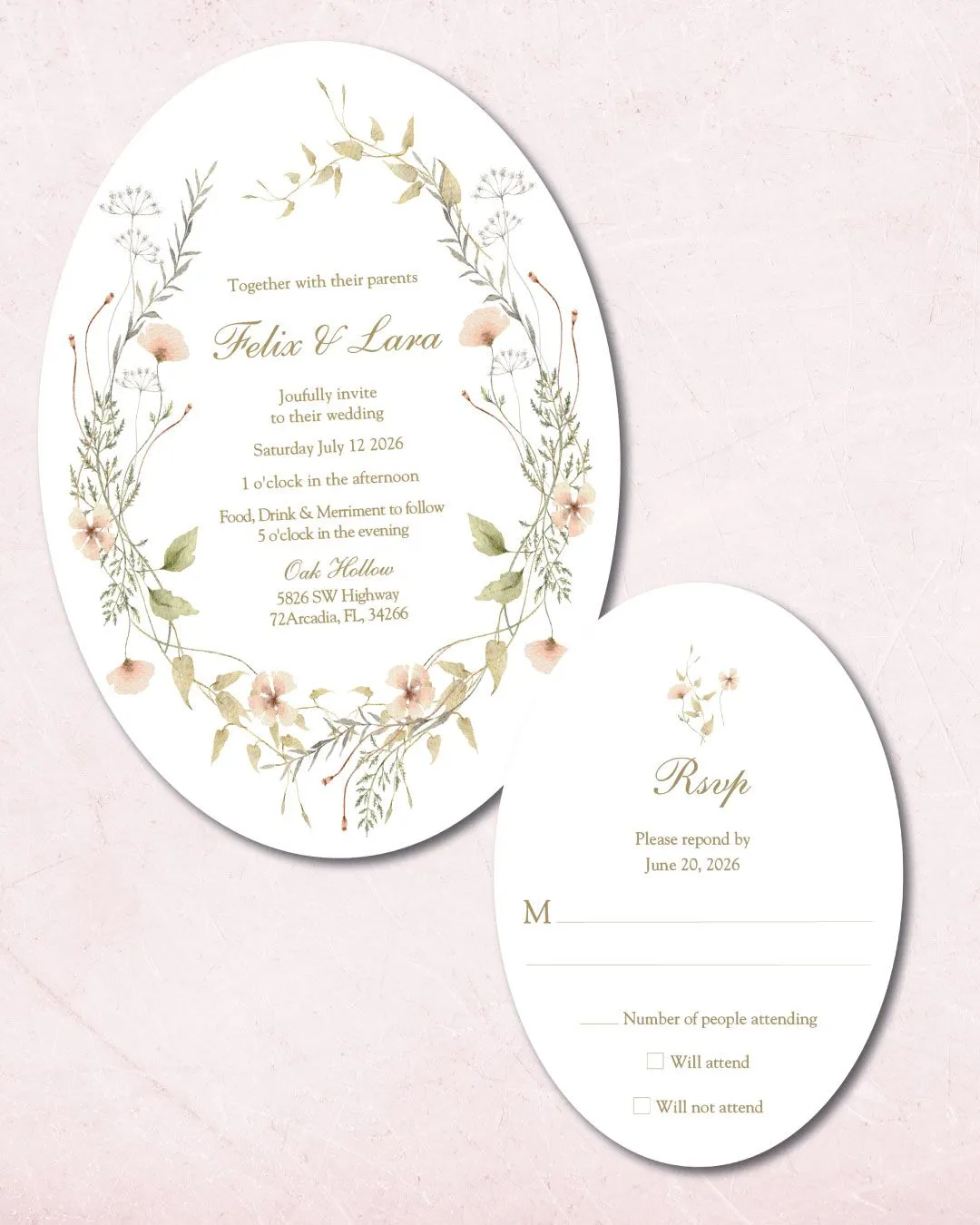 Ethereal Garden Wedding Unique Style Wedding Invitations 1