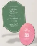 Curved Elegance Unique Style Wedding Invitations 1