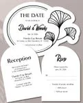Floral Harmony Unique Style Wedding Invitations 1