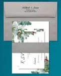 Blue Christmas Simple Flat 5x7 Wedding Invitation