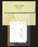 Gold Indian Decoration Acrylic Wedding Invitation