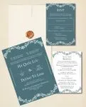 Formal Frame Invitation Vellum Wrapped Vietnamese & English Wedding Invitation