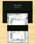 Cold Watercolor Frame Simple Flat 5x7 Wedding Invitation