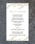 Frame Silver Leaves Acrylic Wedding Invitation