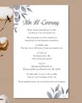 Frozen Winter Leaves Acrylic Wedding Invitation