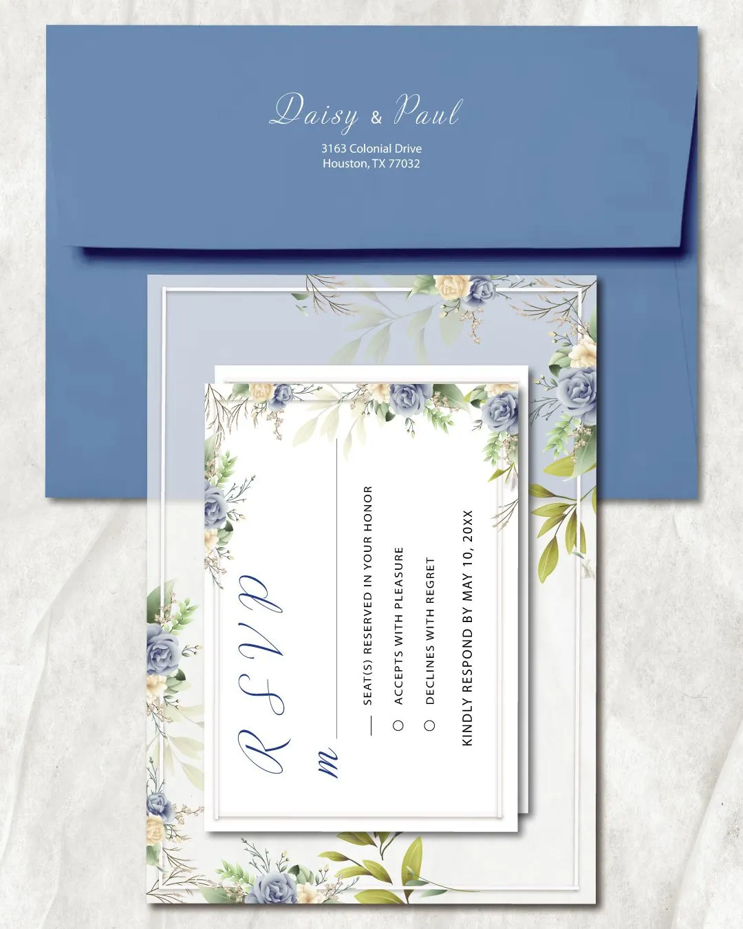 Branches ArrangementAcrylic Wedding Invitation