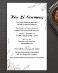 Minimalist White Lettering Acrylic Wedding Invitation